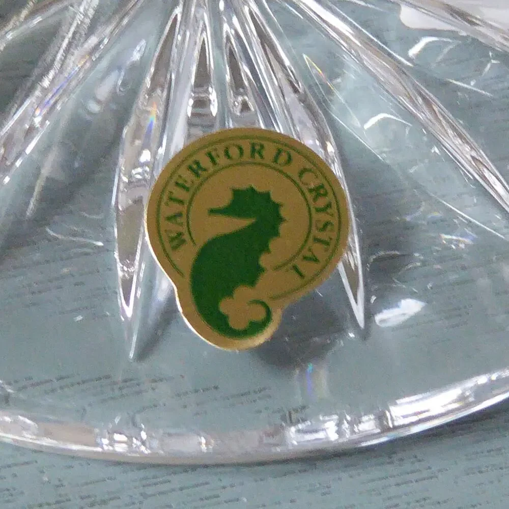 Waterford Lead Crystal Emily Compote Pedestal Bowl W/Sticker Slovenia New In Box
